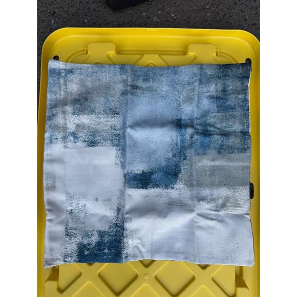 45cmx45cm 18"x18" Decorative Pillow Cover Case w Zipper Closure Blue Grey White - Picture 1 of 4